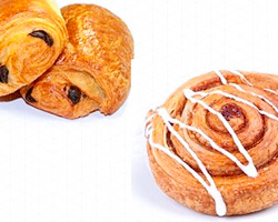 Pâtisserie en pâte feuilletée et croissant